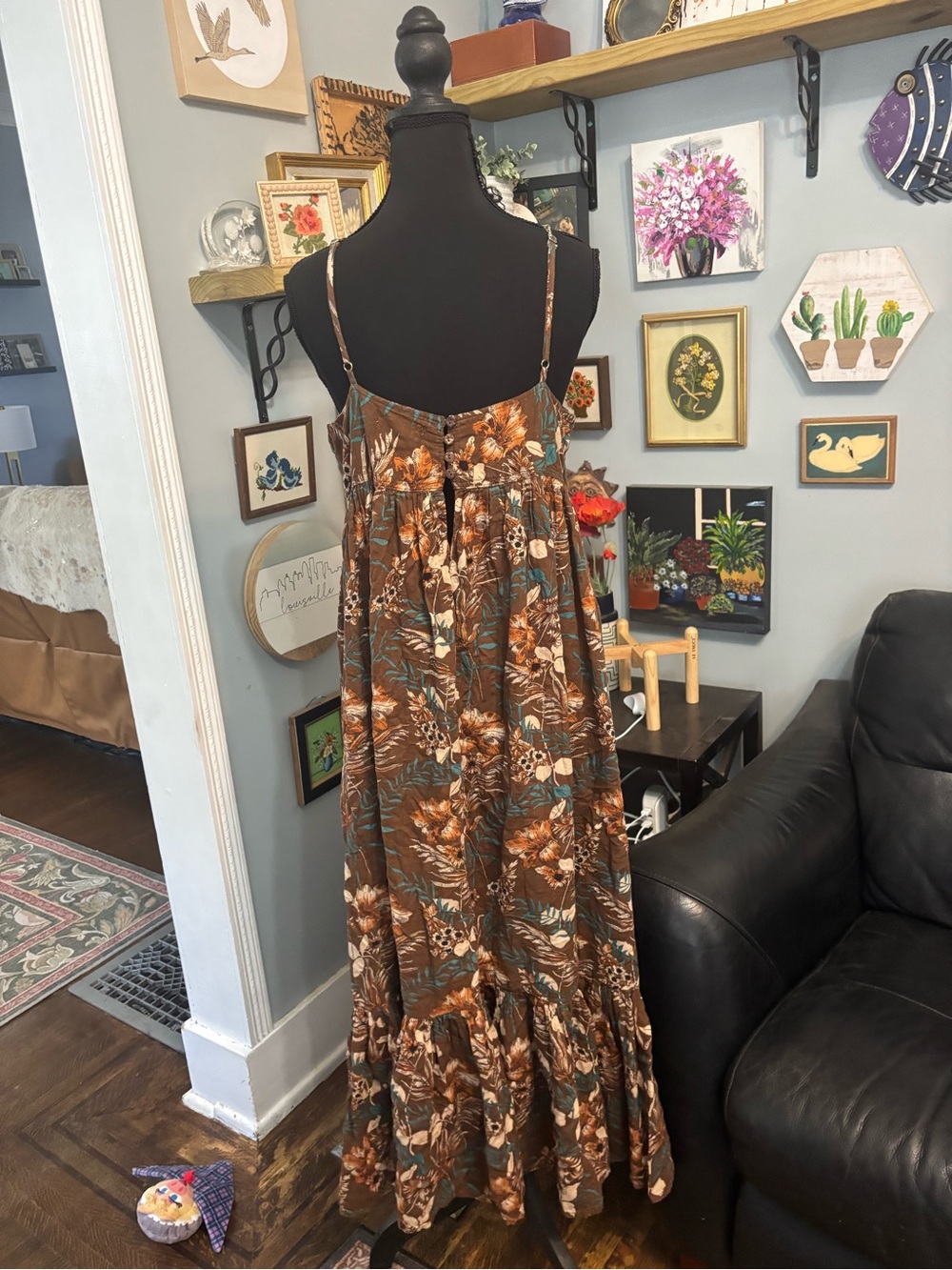 Natural Life Nina maxi dress brown floral boho size M - Picture 4 of 7